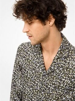 Michael Kors CAMOUFLAGE SILK PAJAMA SHIRT -Fashion Comprehensive CS94CAE6GU 0310 2
