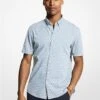 Michael Kors SLIM-FIT LOGO STRETCH COTTON SHIRT -Fashion Comprehensive CU2400I68L 0407 1