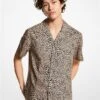 Michael Kors SLIM-FIT GRAPHIC ANIMAL PRINT STRETCH COTTON SHIRT -Fashion Comprehensive CU2400R6J2 0250 1