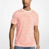 Michael Kors LOGO STRIPED COTTON JERSEY T-SHIRT -Fashion Comprehensive CU2510QFV4 0671 1