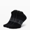 Lululemon MEN'S DAILY STRIDE LOW-ANKLE SOCK 3 PACK *WORDMARK -Fashion Comprehensive LM9ADNS 0001 1