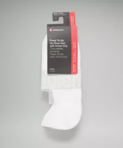 Lululemon MEN'S POWER STRIDE NO-SHOW SOCK WITH ACTIVE GRIP 5 PACK -Fashion Comprehensive LM9AOQS 0002 4