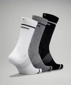 Lululemon MEN'S POWER STRIDE CREW SOCK *3 PACK -Fashion Comprehensive LM9APVS 035500 3