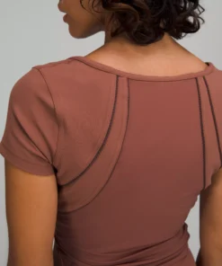 Lululemon SQUARE NECK MESH AND NULU YOGA T-SHIRT -Fashion Comprehensive LW3GC7S 045609 5