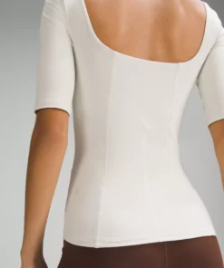Lululemon HALF-SLEEVE CLOSE-TO-BODY SHELF T-SHIRT -Fashion Comprehensive LW3GCKS 027597 5