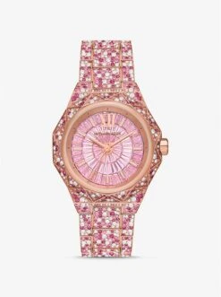 Michael Kors LIMITED-EDITION OVERSIZED RAQUEL PAVÉ ROSE GOLD-TONE WATCH