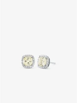 Michael Kors STERLING SILVER PAVÉ HALO STUD EARRINGS