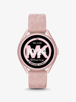 MICHAEL KORS ACCESS GEN 5E MKGO PINK-TONE AND LOGO RUBBER SMARTWATCH -Fashion Comprehensive MKT5116V 0650 7