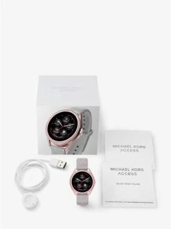 MICHAEL KORS ACCESS GEN 5E MKGO PINK-TONE AND LOGO RUBBER SMARTWATCH 12 MICHAEL KORS ACCESS GEN 5E MKGO PINK-TONE AND LOGO RUBBER SMARTWATCH -Fashion Comprehensive MKT5117V 0020 5