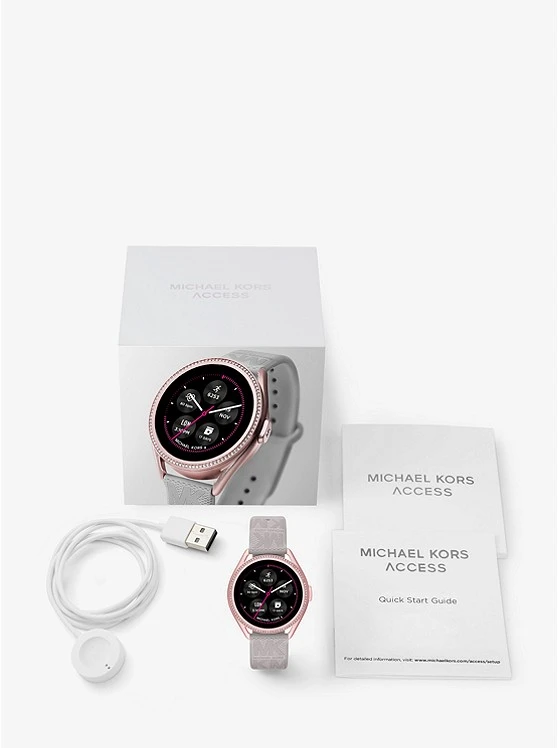 MICHAEL KORS ACCESS GEN 5E MKGO PINK-TONE AND LOGO RUBBER SMARTWATCH 6 MICHAEL KORS ACCESS GEN 5E MKGO PINK-TONE AND LOGO RUBBER SMARTWATCH - Image 4