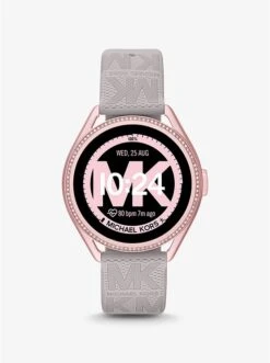 MICHAEL KORS ACCESS GEN 5E MKGO PINK-TONE AND LOGO RUBBER SMARTWATCH 13 MICHAEL KORS ACCESS GEN 5E MKGO PINK-TONE AND LOGO RUBBER SMARTWATCH -Fashion Comprehensive MKT5117V 0020 7