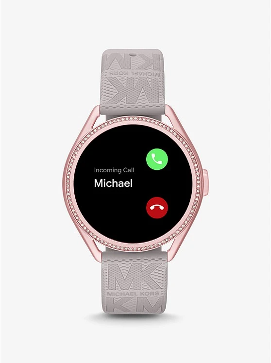 MICHAEL KORS ACCESS GEN 5E MKGO PINK-TONE AND LOGO RUBBER SMARTWATCH 8 MICHAEL KORS ACCESS GEN 5E MKGO PINK-TONE AND LOGO RUBBER SMARTWATCH - Image 6