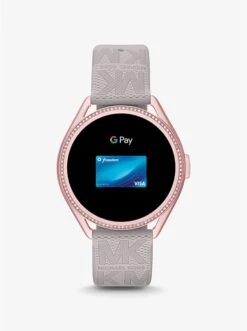 MICHAEL KORS ACCESS GEN 5E MKGO PINK-TONE AND LOGO RUBBER SMARTWATCH 15 MICHAEL KORS ACCESS GEN 5E MKGO PINK-TONE AND LOGO RUBBER SMARTWATCH -Fashion Comprehensive MKT5117V 0020 9