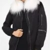 Michael Kors GOAT HAIR COLLAR BOMBER JACKET -Fashion Comprehensive MMK703 0001 1