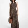 Michael Kors STATUS PRINT GEORGETTE HALTER DRESS -Fashion Comprehensive MS381OT8EV 6990 1