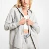 Michael Kors KORS ORGANIC COTTON BLEND ZIP-UP HOODIE -Fashion Comprehensive MU150BE23G 0035 1