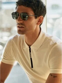 Michael Kors COTTON HALF-ZIP POLO SHIRT -Fashion Comprehensive OF150DD2ZY 0100 8