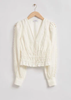 Other Stories TRIM-DETAILED V-NECK BLOUSE -Fashion Comprehensive app005prod 277