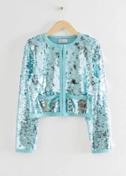 Other Stories KNITTED SEQUIN EMBELLISHED JACKET 10 Other Stories KNITTED SEQUIN EMBELLISHED JACKET -Fashion Comprehensive app005prod 79