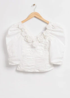 Other Stories ROSE ADORNED BALLOON SLEEVE BLOUSE -Fashion Comprehensive app005prod 87