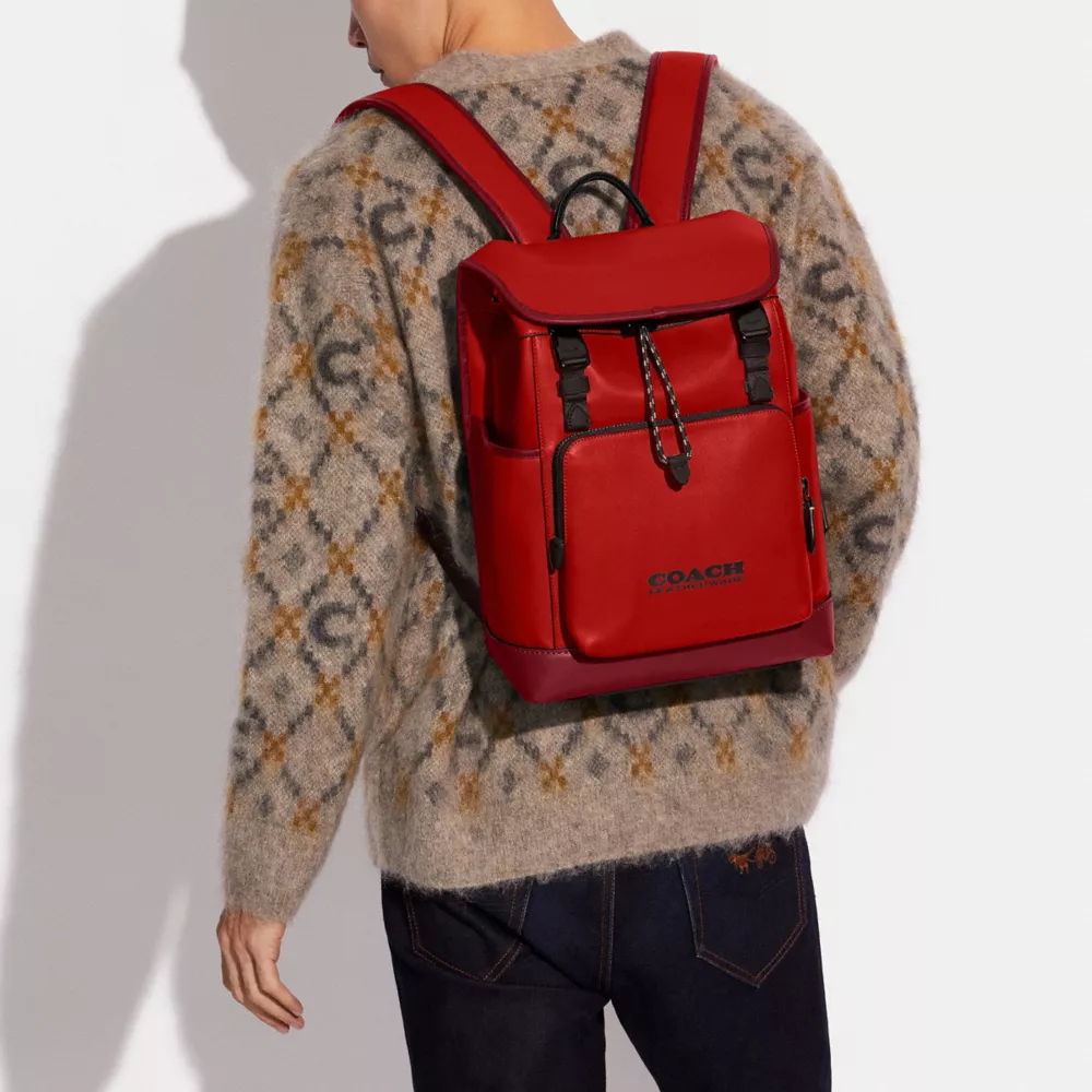 Coach LEAGUE FLAP BACKPACK IN COLORBLOCK 7 Coach LEAGUE FLAP BACKPACK IN COLORBLOCK - Image 5