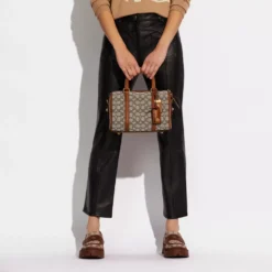 Coach RUBY SATCHEL 25 IN SIGNATURE TEXTILE JACQUARD -Fashion Comprehensive c8529 b4ta7 a92