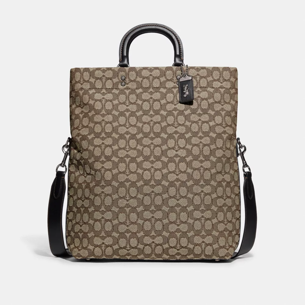 Coach ROWE FOLDOVER TOTE IN SIGNATURE TEXTILE JACQUARD 3 Coach ROWE FOLDOVER TOTE IN SIGNATURE TEXTILE JACQUARD