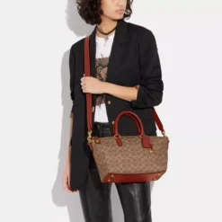 Coach CARA SATCHEL IN SIGNATURE CANVAS -Fashion Comprehensive ce742 b4nq4 a91
