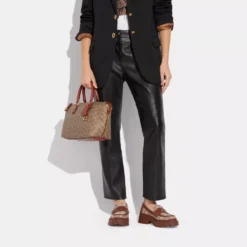 Coach CARA SATCHEL IN SIGNATURE CANVAS -Fashion Comprehensive ce742 b4nq4 a92