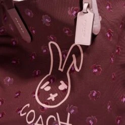 Coach LUNAR NEW YEAR TOTE 42 WITH RABBIT IN 100 PERCENT RECYCLED CANVAS -Fashion Comprehensive cf926 b4mzi a99