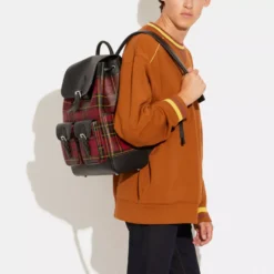 Coach FRANKIE BACKPACK WITH PLAID PRINT 10 Coach FRANKIE BACKPACK WITH PLAID PRINT -Fashion Comprehensive cg207 mvv a91